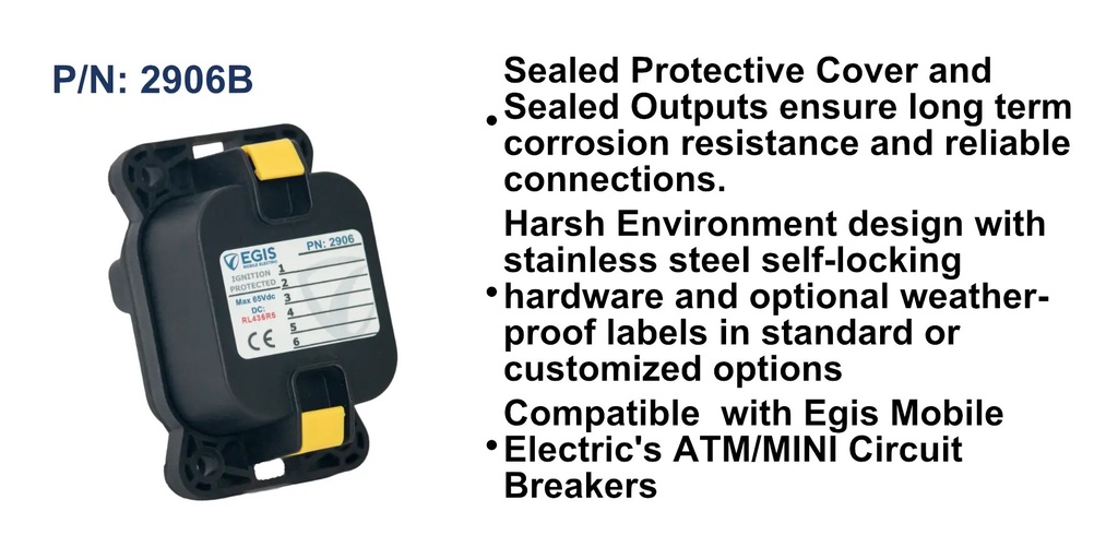 Egis Panel Mount Fuse / Breaker Block
