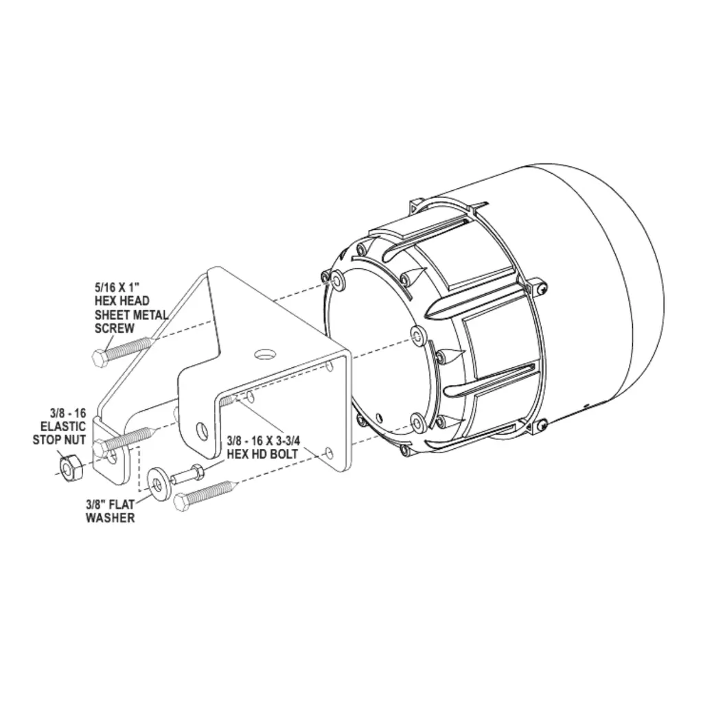Whelen PIU Low Frequency Siren Bracket
