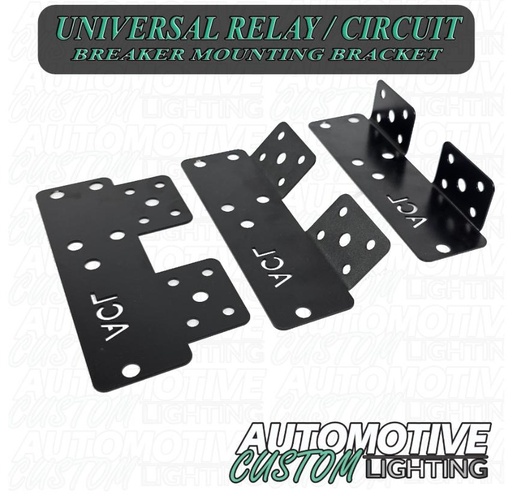Automotive Custom Lighting HD Relay & Circuit Breaker Bracket - Universal